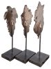 Bronzed Masks On Stand  Set of 3