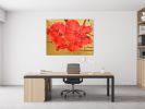 Red Bloom on Gold Gallery Wrap