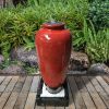 Red Bubbling Fountain With Base