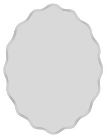 Scalloped Hand Beveled Mirror 30x40"